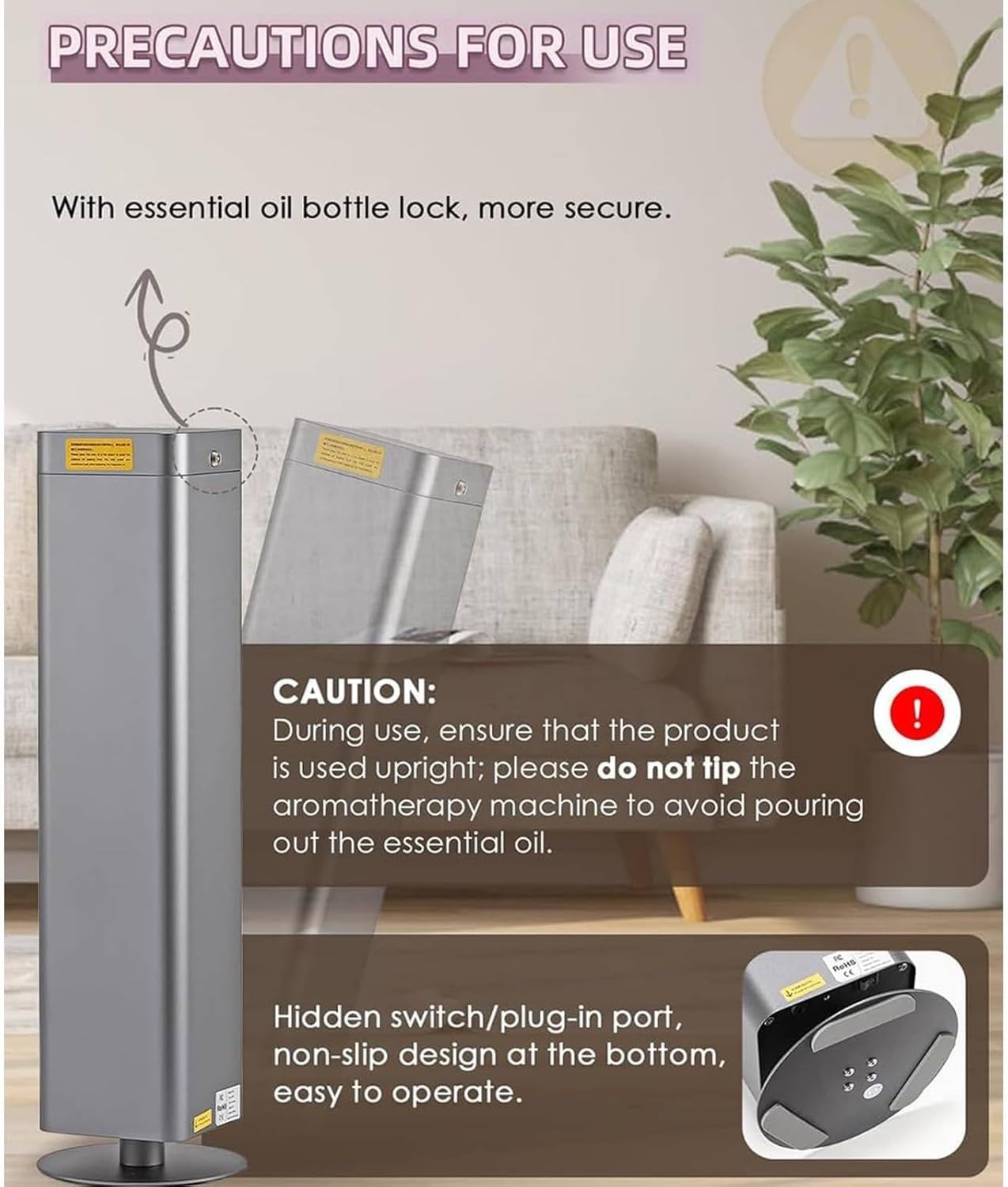 Machine à air parfumée Bluetooth, diffuseur d'huiles essentielles par atomisation Intelligente de 1 500 ML, diffuseur de Parfum d'aromathérapie avec télécommande, Couverture de 4 000 Pieds carrés