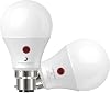 SINCELIGHT LED Light Bulb 9W with Dual Twilight Sensor for Outdoor Lamp Automatic OnSecurity Night Bulbs from Dusk to Dawn Daylight Sensor B22 4000K Pack of 2