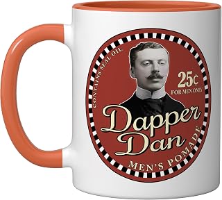 O Brother Dapper Dan | Funny Cult Classic Comedy Film Lover Ceramic Mug, Orange/White