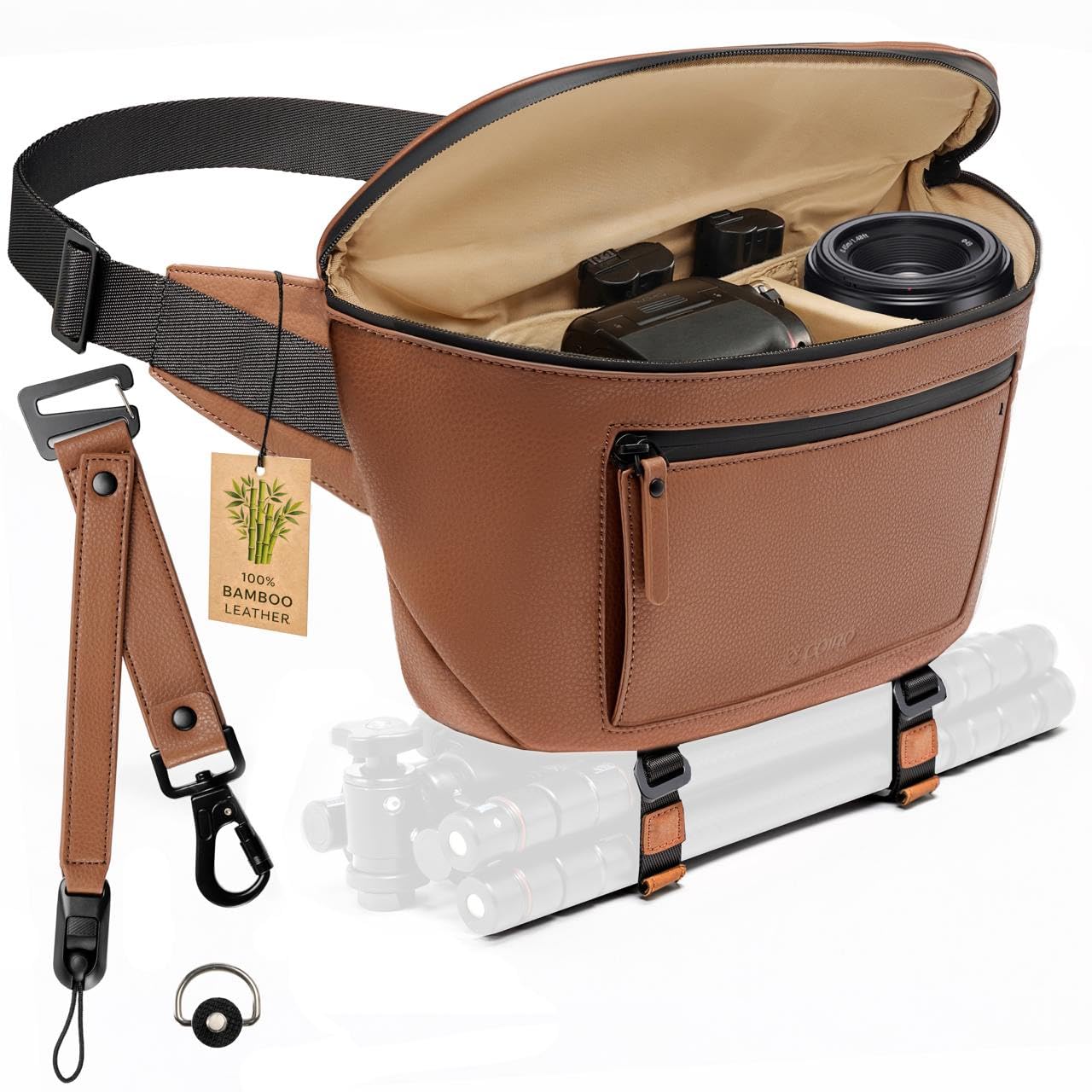 C Coiro Leather Camera Sling Bag