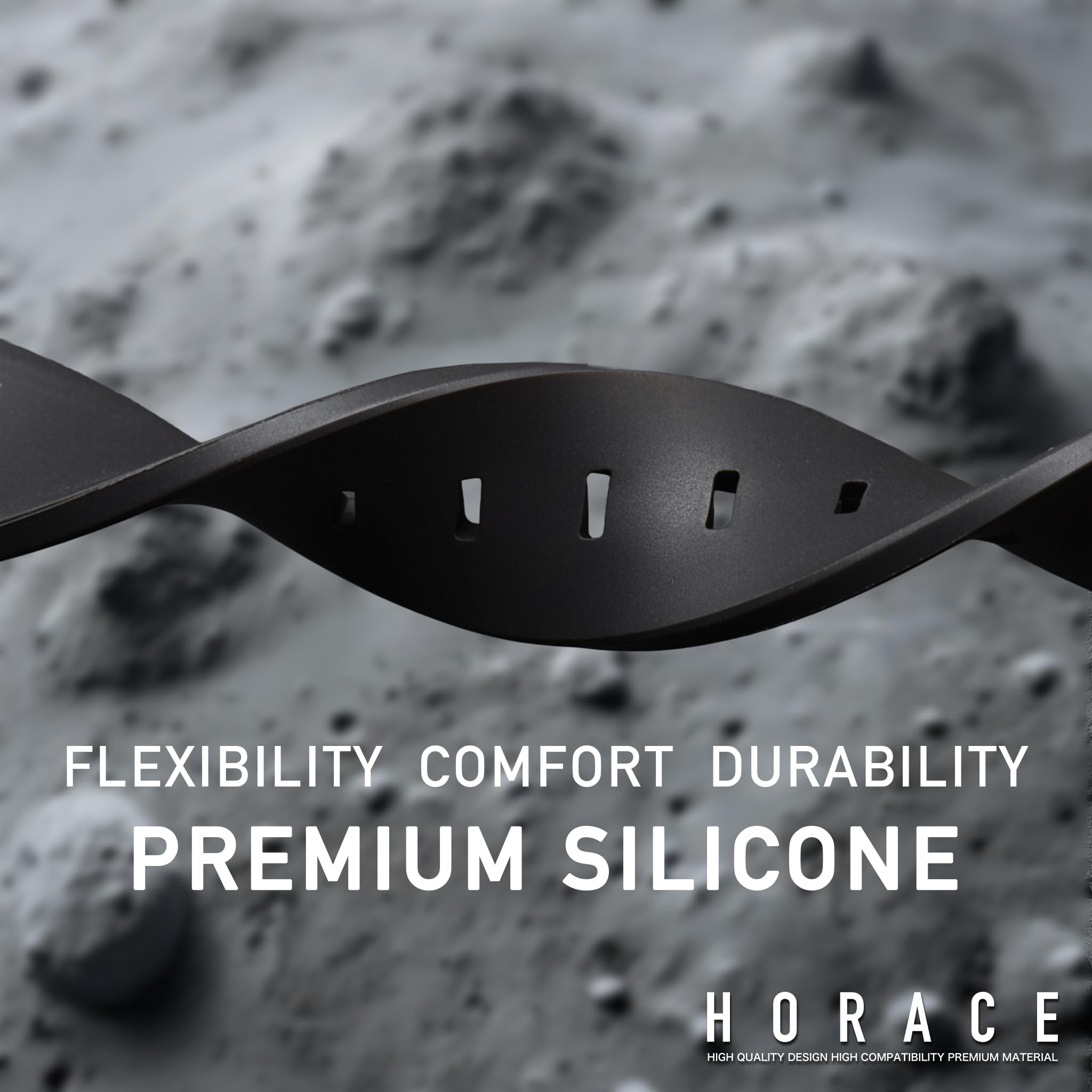 HORACE Bracelet de montre universel en silicone liquide 20mm - Compatible Omega x Swatch MoonSwatch - Kit de montage inclus