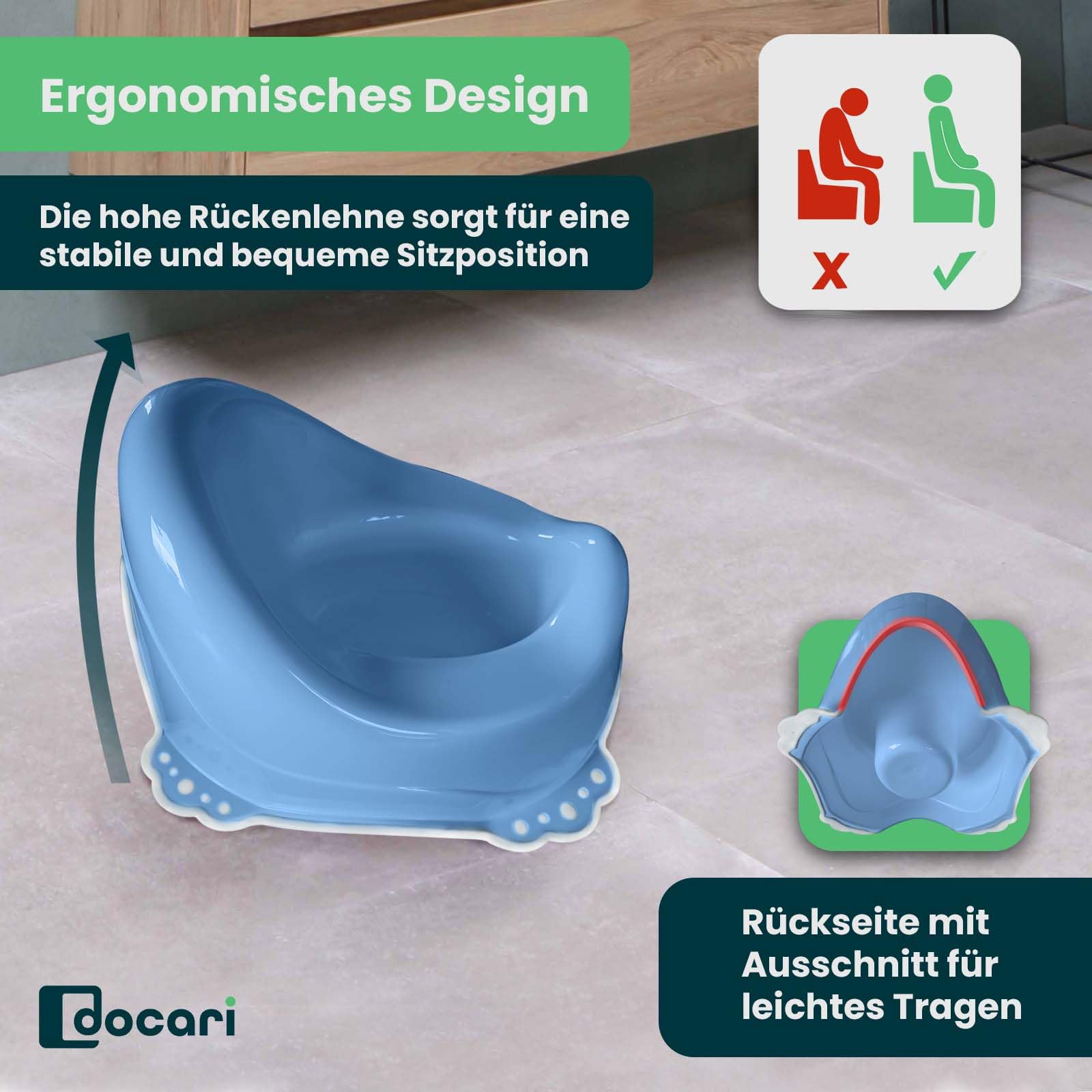 Set de toilette 3en1 garçon bleu dès 1 an - composé de pot + tabouret + rehausse WC