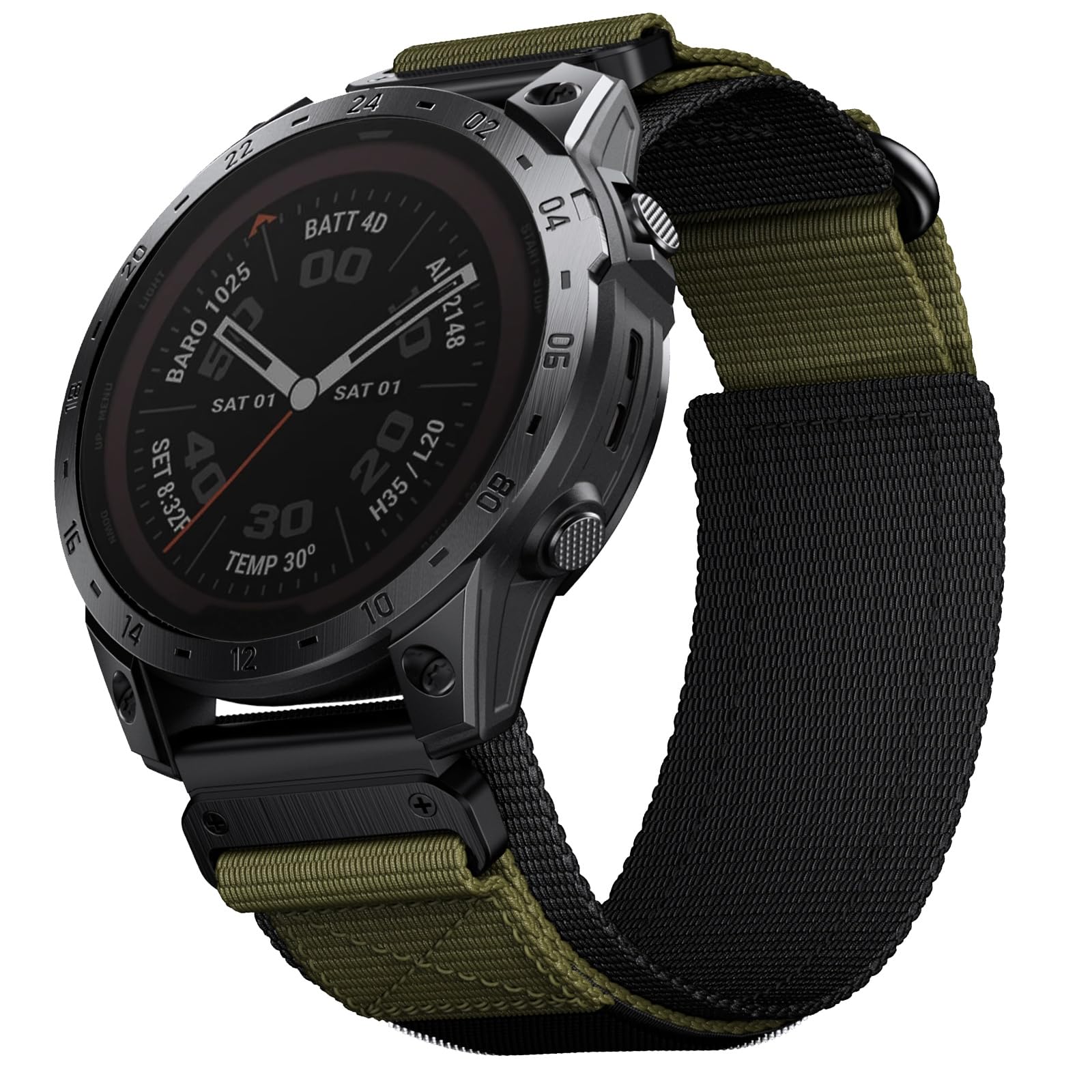 YOOSIDE taktyczna nylonowa bransoletka do zegarka Garmin Fenix 7X / Fenix 6X / Fenix 5X / Enduro 2, QuickFit, 26 mm, pleciony nylonowy pasek na nadgarstek do Tactix 7 Pro, Descent Mk2, QuickFit 26mm