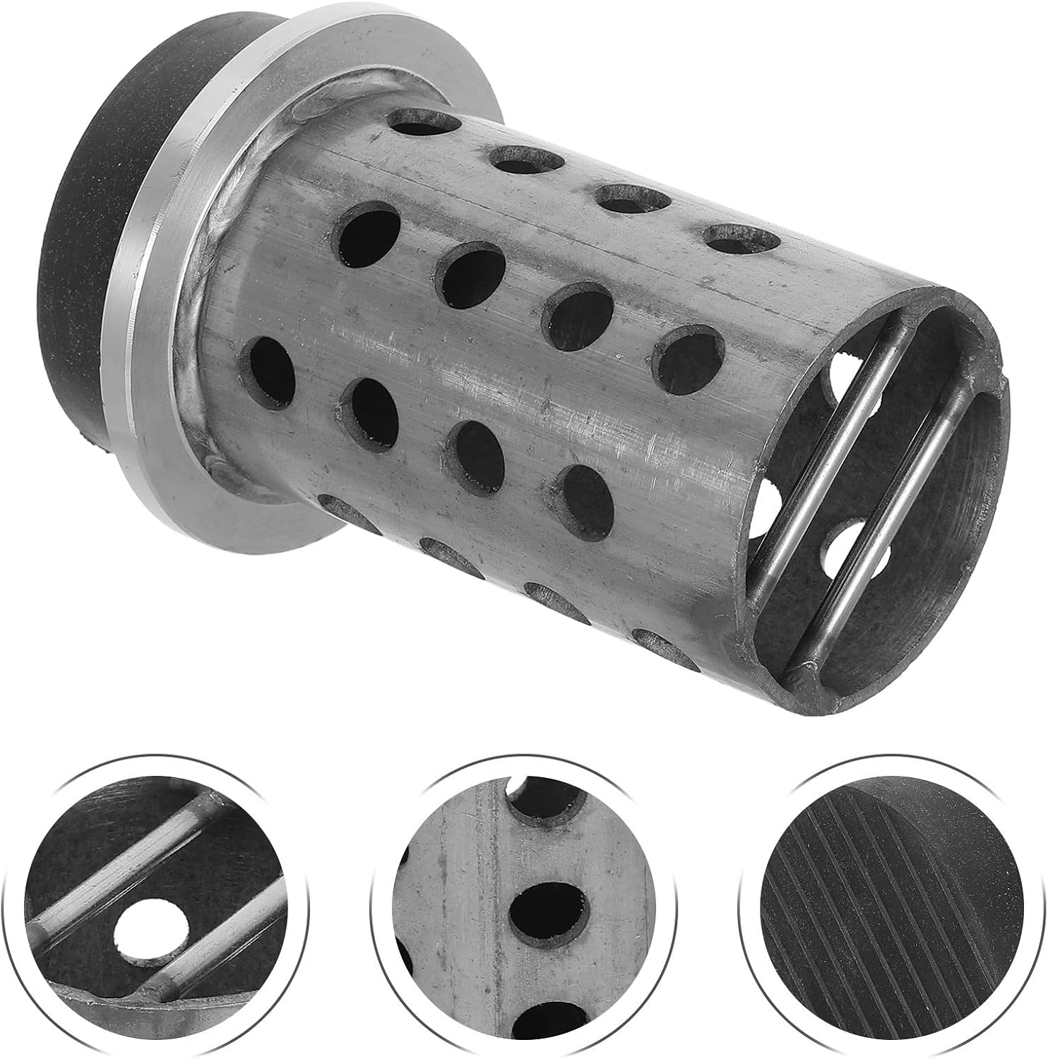 ADOCARN Stainless Steel Jewelry Mold Casting Flask Enhanced Airflow Design Rubber Base Perforated Round Flanged Casting Tool Wax Burnout Applications