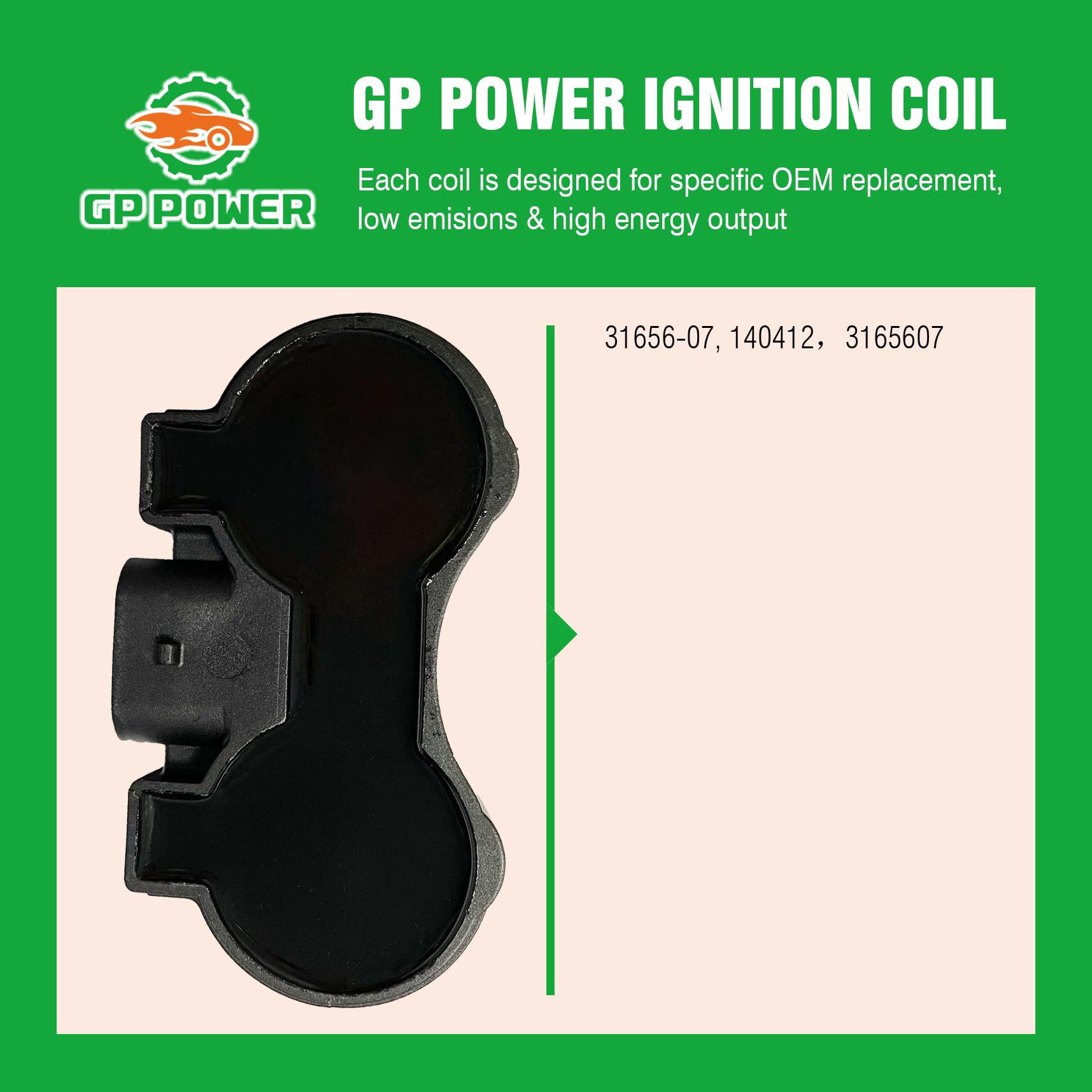 Amazon | GP パワーイグニッションコイル 31656-07 140412 3165607 1