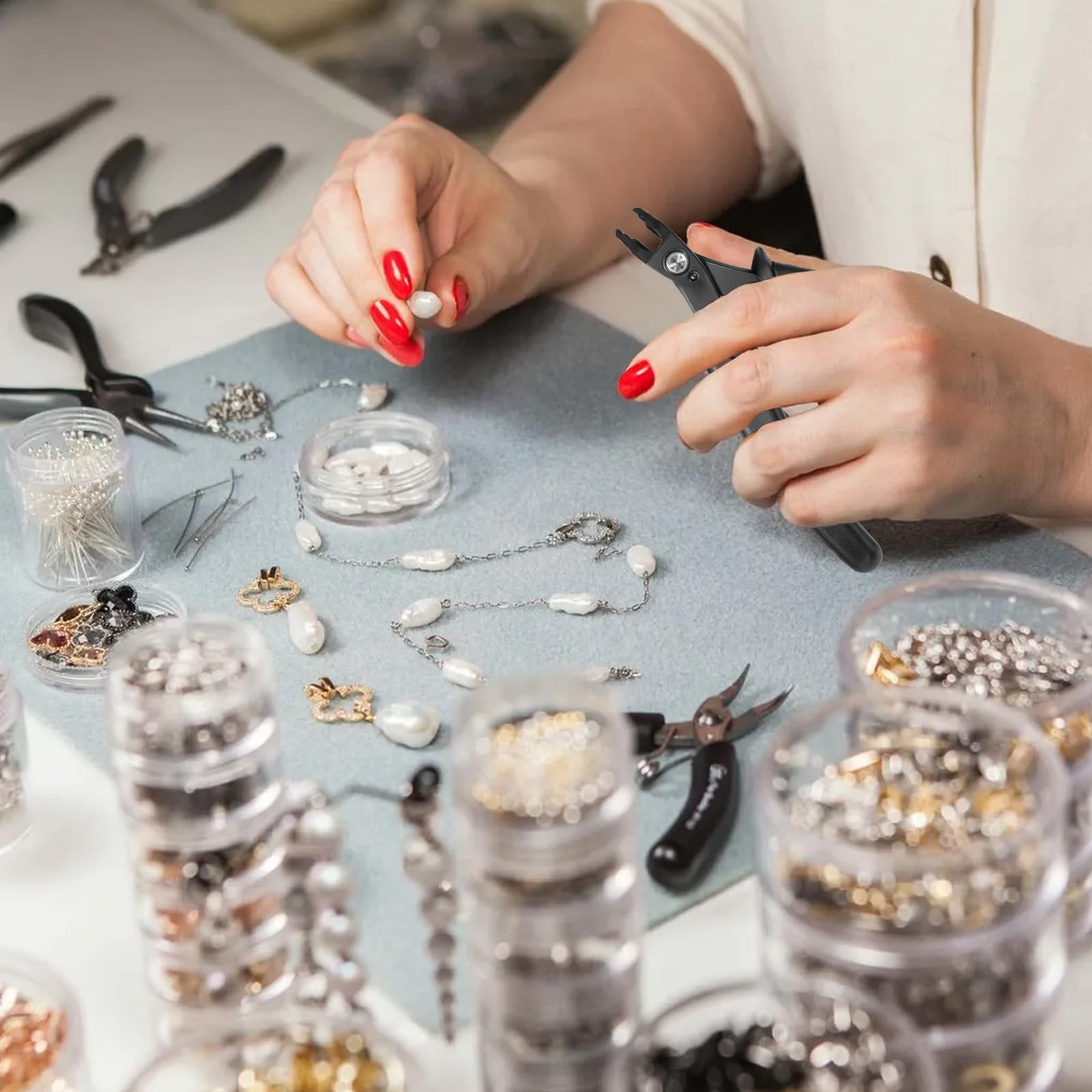 Pinza Crimpatrice Perline - Strumento Professionale Per Creare Gioielli Fai Da Te Con Precisione - Foto 10