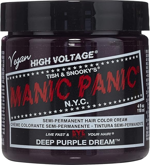 Manic Panic Classic Semi-Permanent Hair Dye 118ml (Deep Purple Dream) by Manic Panic
