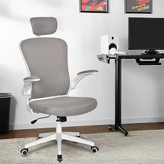 Cadeira de Escritório Ergonômica em Tela Mesh, Cinza