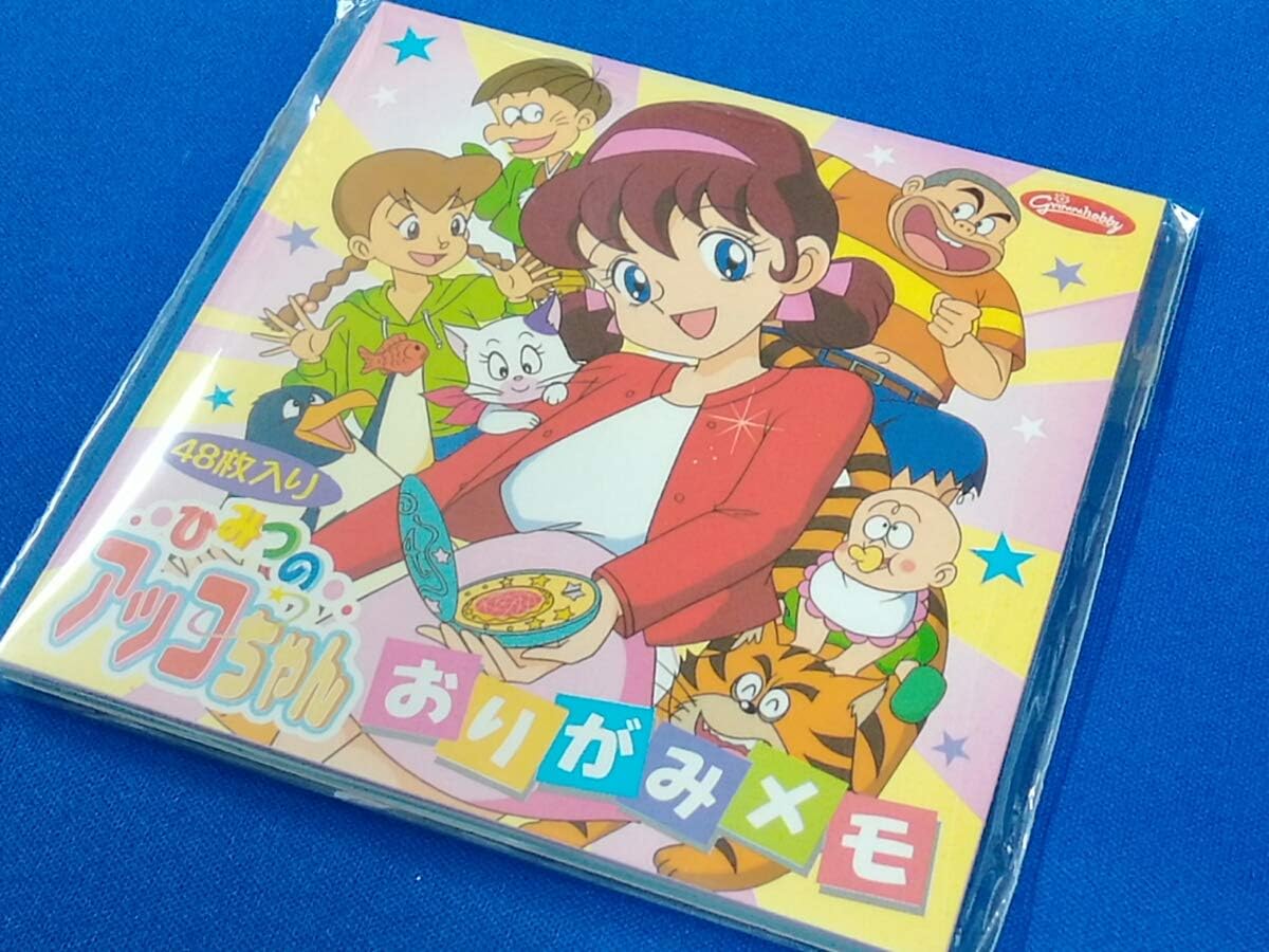 懐かしの昭和アニメひみつのアッコちゃんおりがみメモ 折り紙 ストアー メモ帳 レトロ ショウワノート 赤塚不二夫