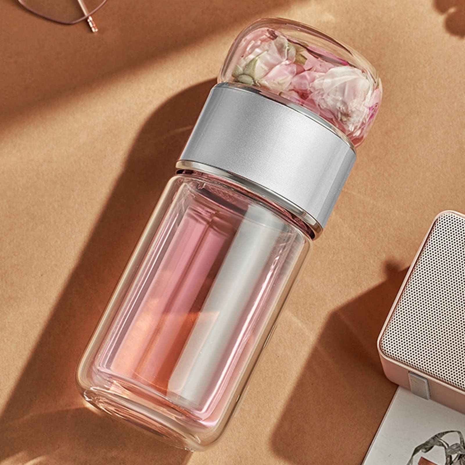 Gourde,Bouteilles D'eau En Verre, Infuseur à Thé, Tasse De Séparation De Thé, Double Couche