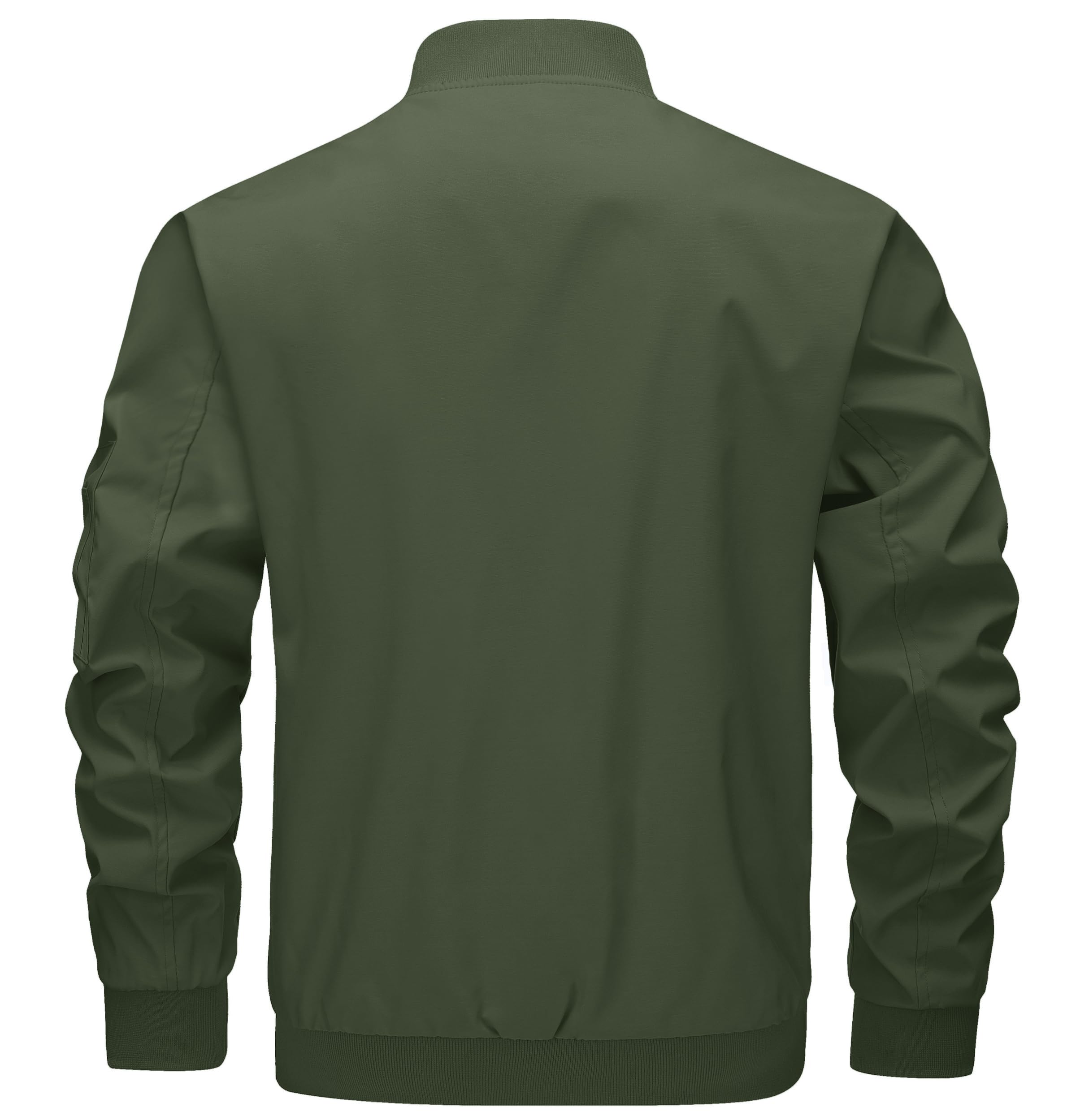 TACVASEN Chaqueta Casual para Hombre Ligera Chaqueta de Bombardero Chaqueta de Trabajo Táctico Cortavientos con Bolsillos