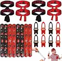 Kit Festa A Tema Ninja Per Bambini - 12 Borse, Braccialetti, Portachiavi E Adesivi, Regalo Compleanno
