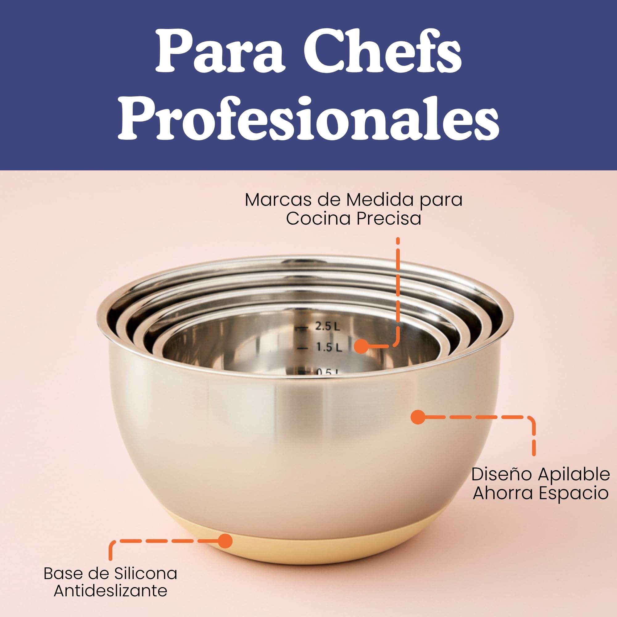 Ziruma Juego de cuencos para mezclar no tóxicos con tapas, acero inoxidable y vidrio, 5 cuencos sin plástico con base antideslizante de silicona, juego de cuencos para mezclar aptos para lavavajillas