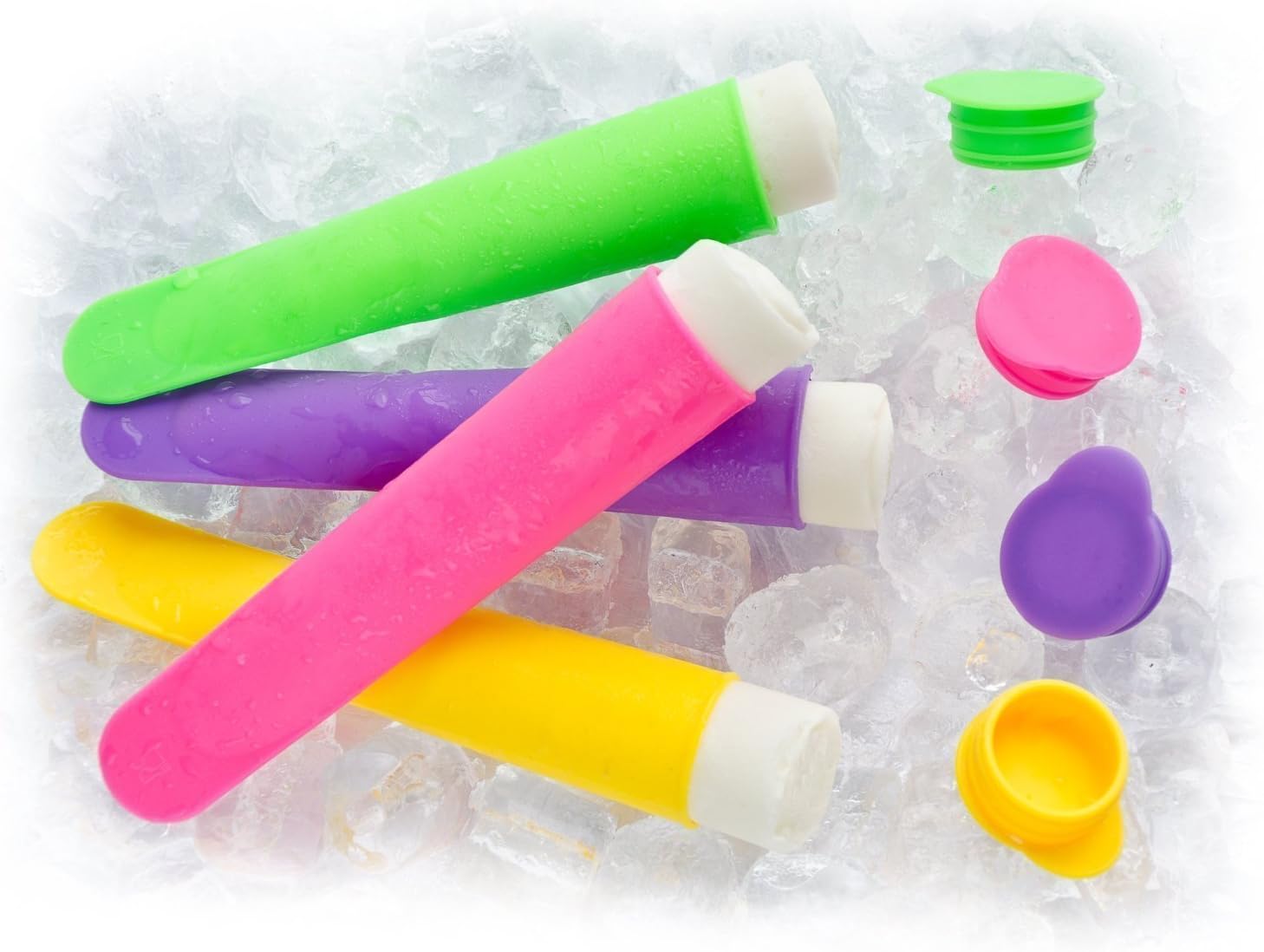 Xcellent Global (3 Pack) Silicone Ice Popsicle Maker / Mold Set Random Color M-HG014