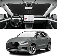 Vista 77 de Parasol de parabrisas de ajuste personalizado para Nissan Titan 2017-2024, bloquea los rayos UV y el calor, parasol de ventana delantera, fácil