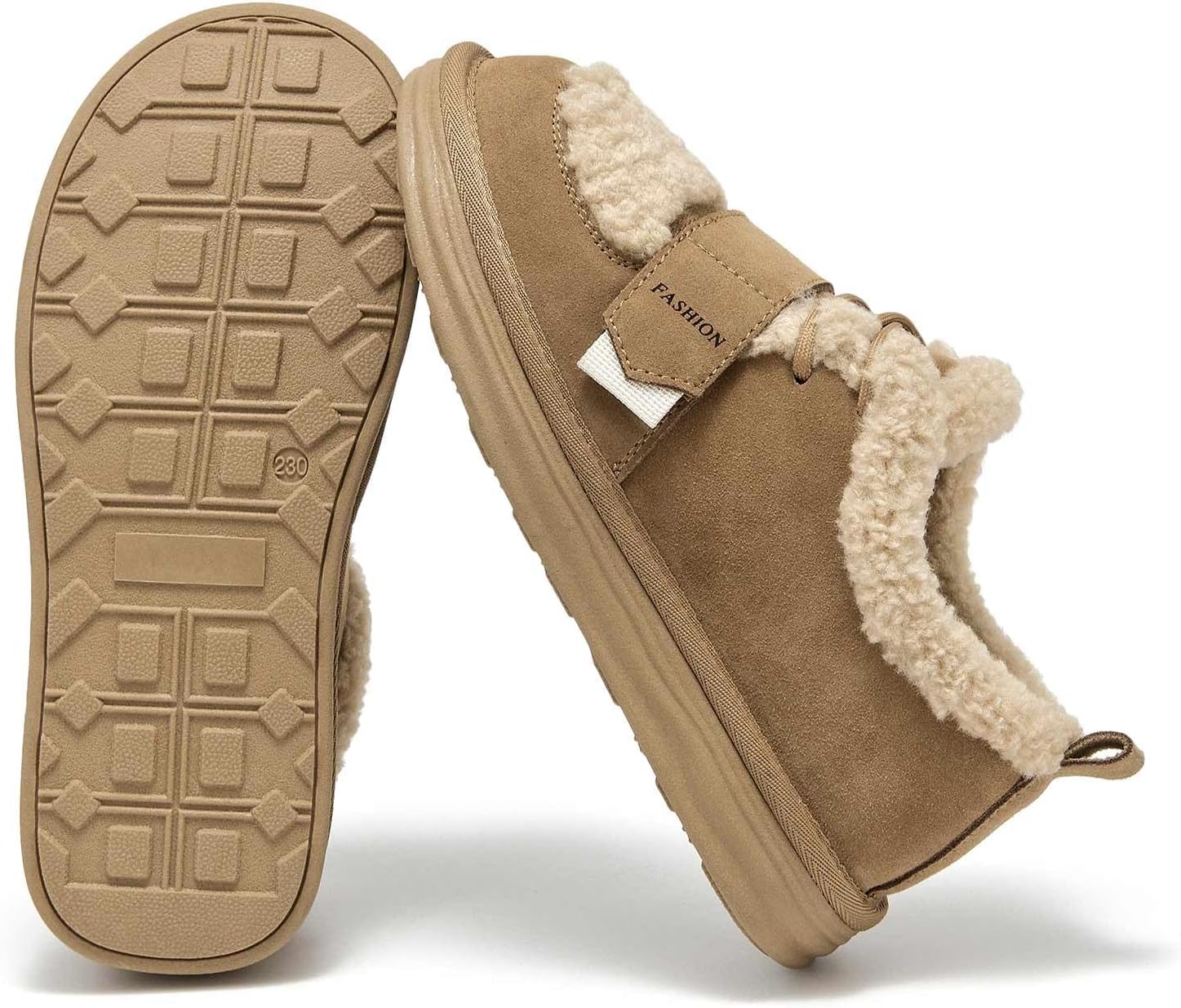 BEAU TODAY Snow Sneakers for Women, Suede Platform Sneakers Womens Warm Fur Lined Fashion Sneakers Slip-on Comfortable Winter Flat Shoes - Image 6