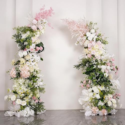 Miniatura 3 de Juego de 2 soportes de arco de metal, soporte de arco de globo dorado, marcos de arco de boda con base cuadrada de metal para fiesta de cumpleaños,