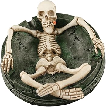 Resin Skull Ashtray - Cute Animal Ash Tray for Home, Office, Indoor and Outdoor Decoration