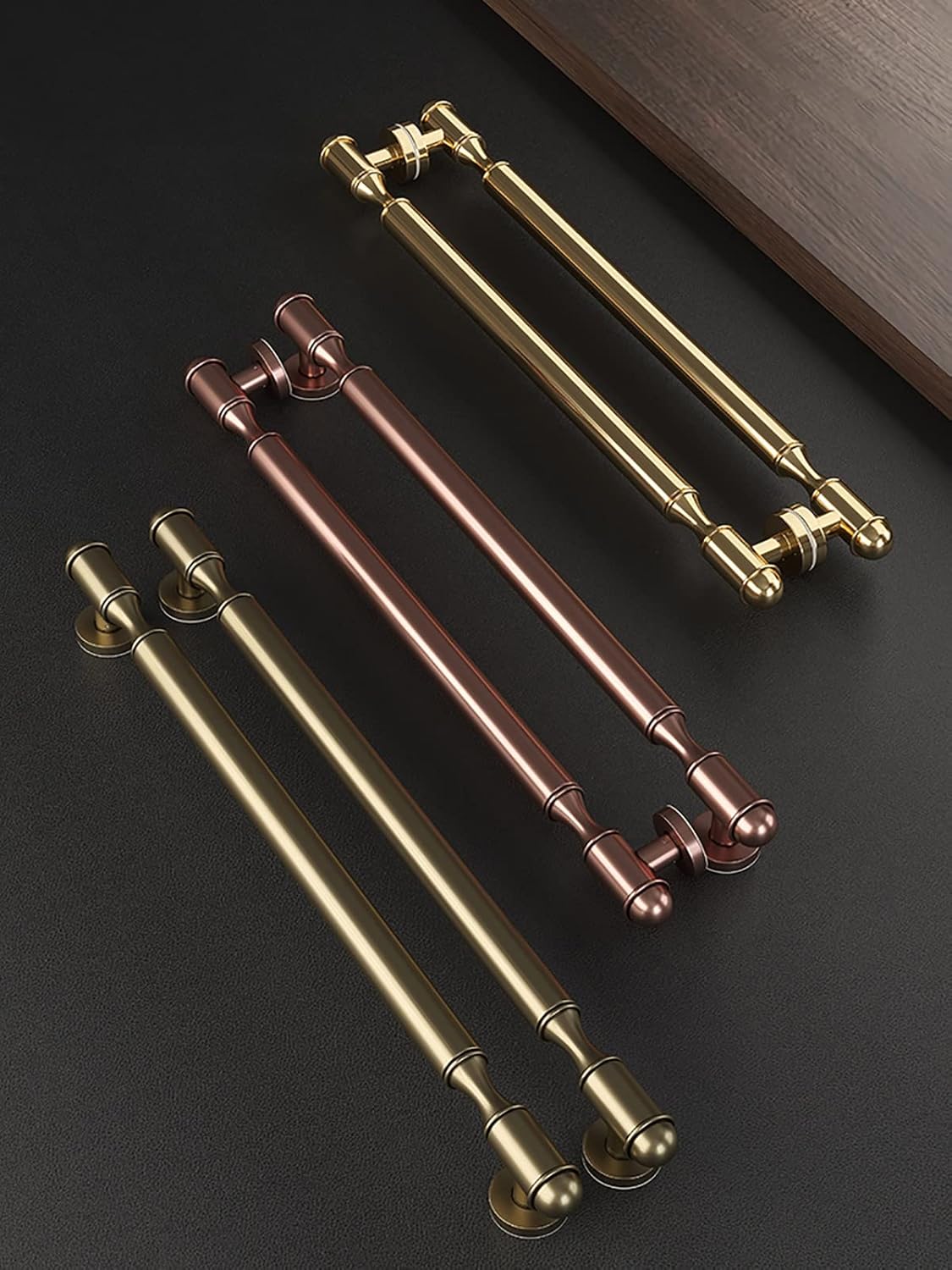 Modern Door Handle Hardware, Heavy-Duty Commercial Stainless Steel Push Pull Door Handle/Barn Door Pull Handles/Glass Pulls/Rose Gold/100Cm/39.4In,Bronze-150Cm/59.1In