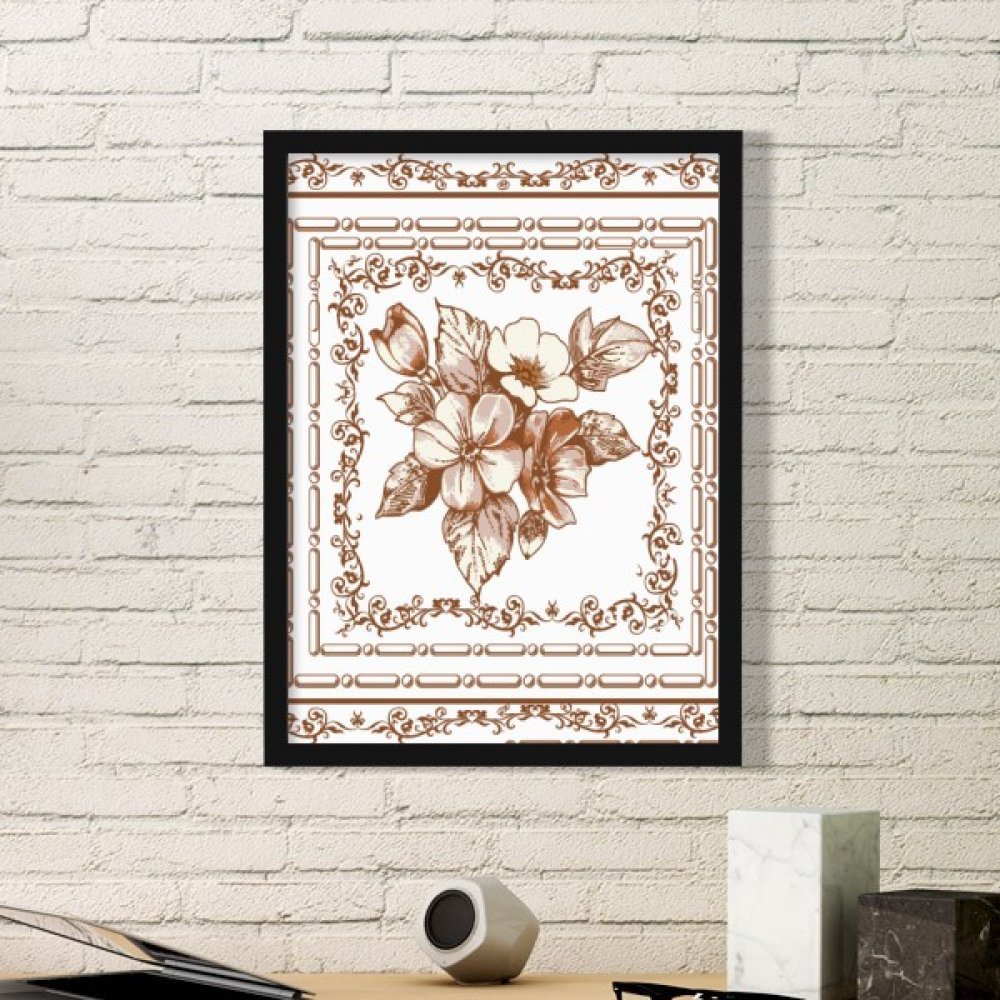 Cadre photo motif feuille Baroque pour créer une galerie murale moderne chez soi