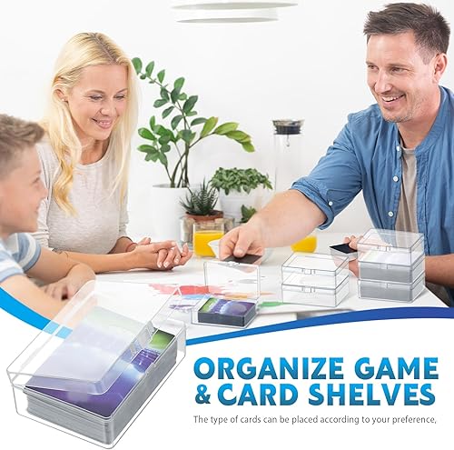 Miniatura 6 de Vicenpal Juego de 24 fundas de plástico transparente para tarjetas de intercambio de cartas, caja de acrílico compatible con fundas coleccionables