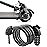 SEWAY Scooter Lock Cable for Xiaomi Mijia M365 ES Series, Bicycle Combination Locks Coiled Chain Lock Basic Self Coiling Core Steel Wire 4 ft. Long 1/3 inch Fit for M365/ES1/ES2/ES3/ES4