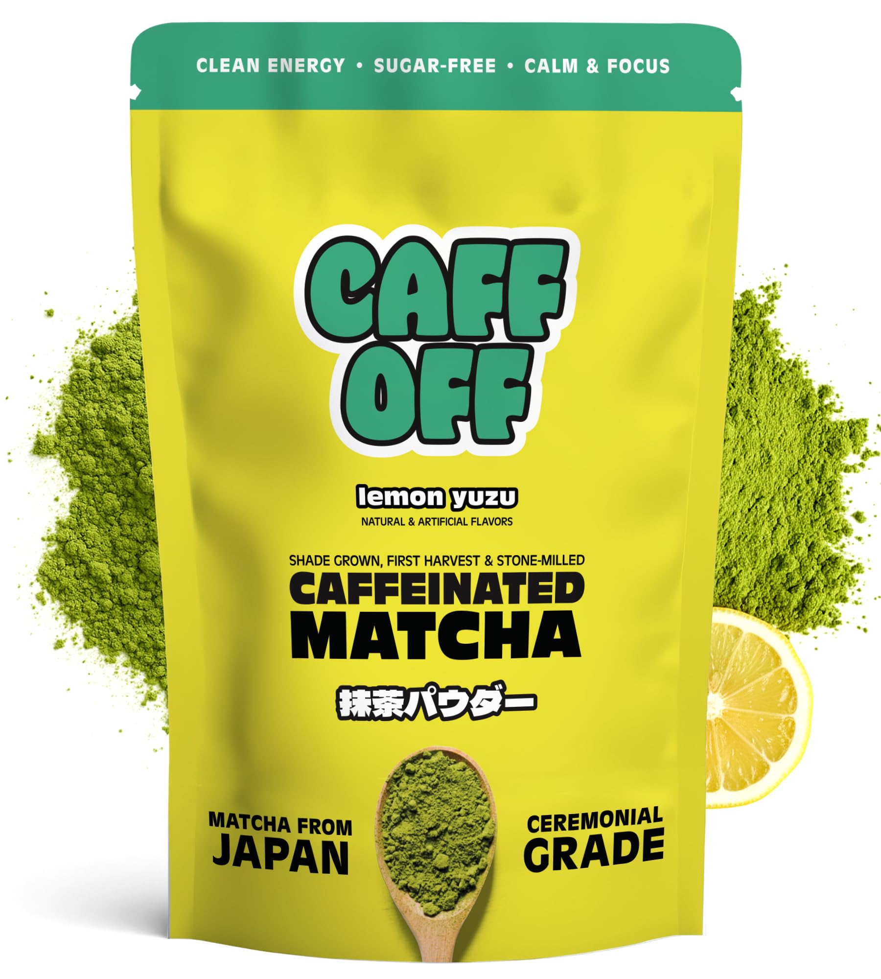 Lemon Matcha Green Tea Powder From Japan - 1 06 oz 30 g - Ceremonial Grade Sugar Free