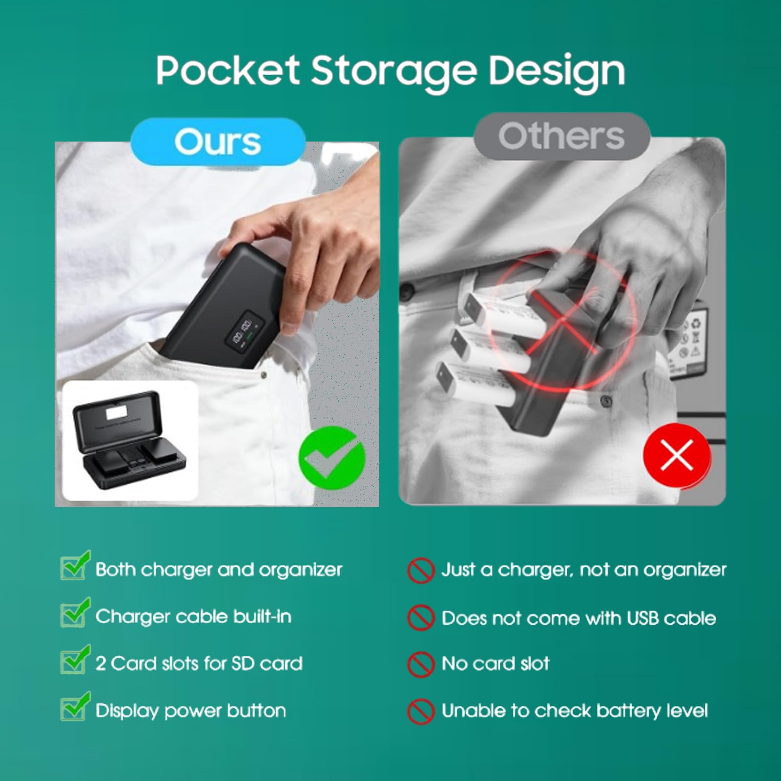 2 Batterie NP-W235 2600mAh + Caricabatterie Doppia Slot USB Per Fujifilm X-H2S, X-T4, X-T5, GFX 50S II E Più