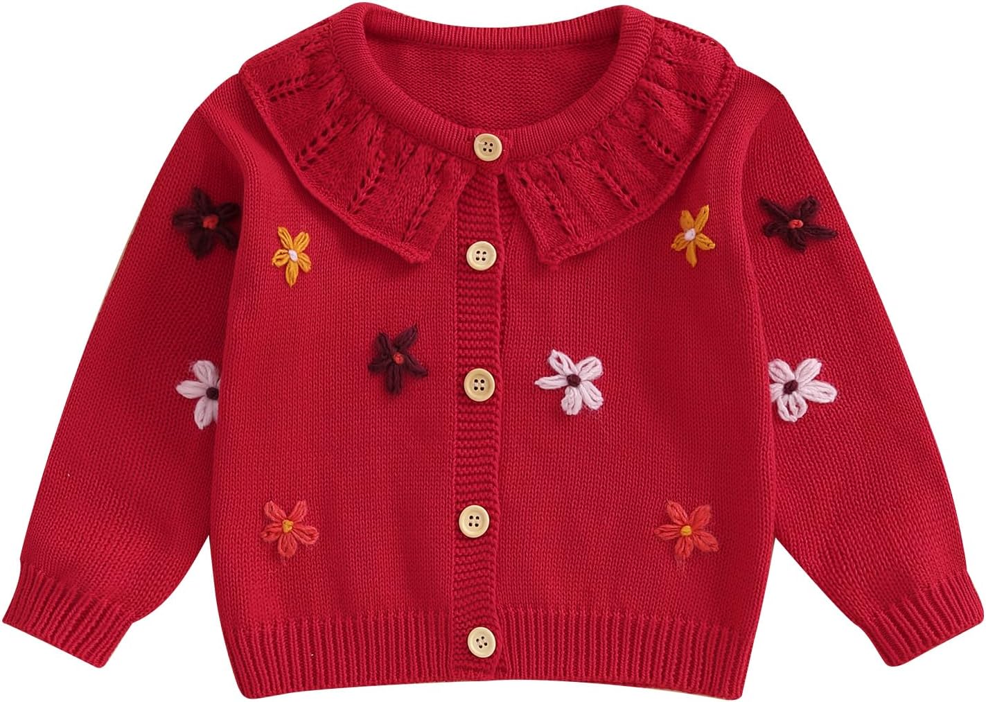 FOMOYUU Toddlers and Newborn Baby Girls Boy Cardigan Sweater Long Sleeve Button Up Knit Sweatshirt Jacket Fall Outfits