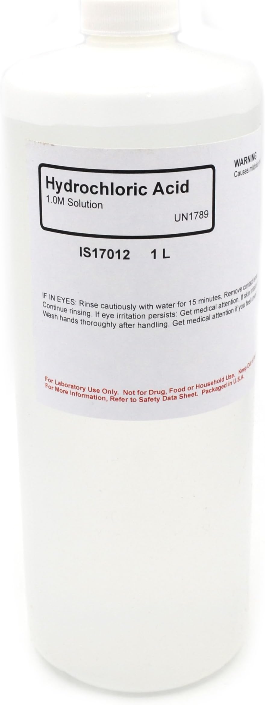 Hydrochloric Acid Solution, 1.0M, 1L - The Curated Chemical Collection