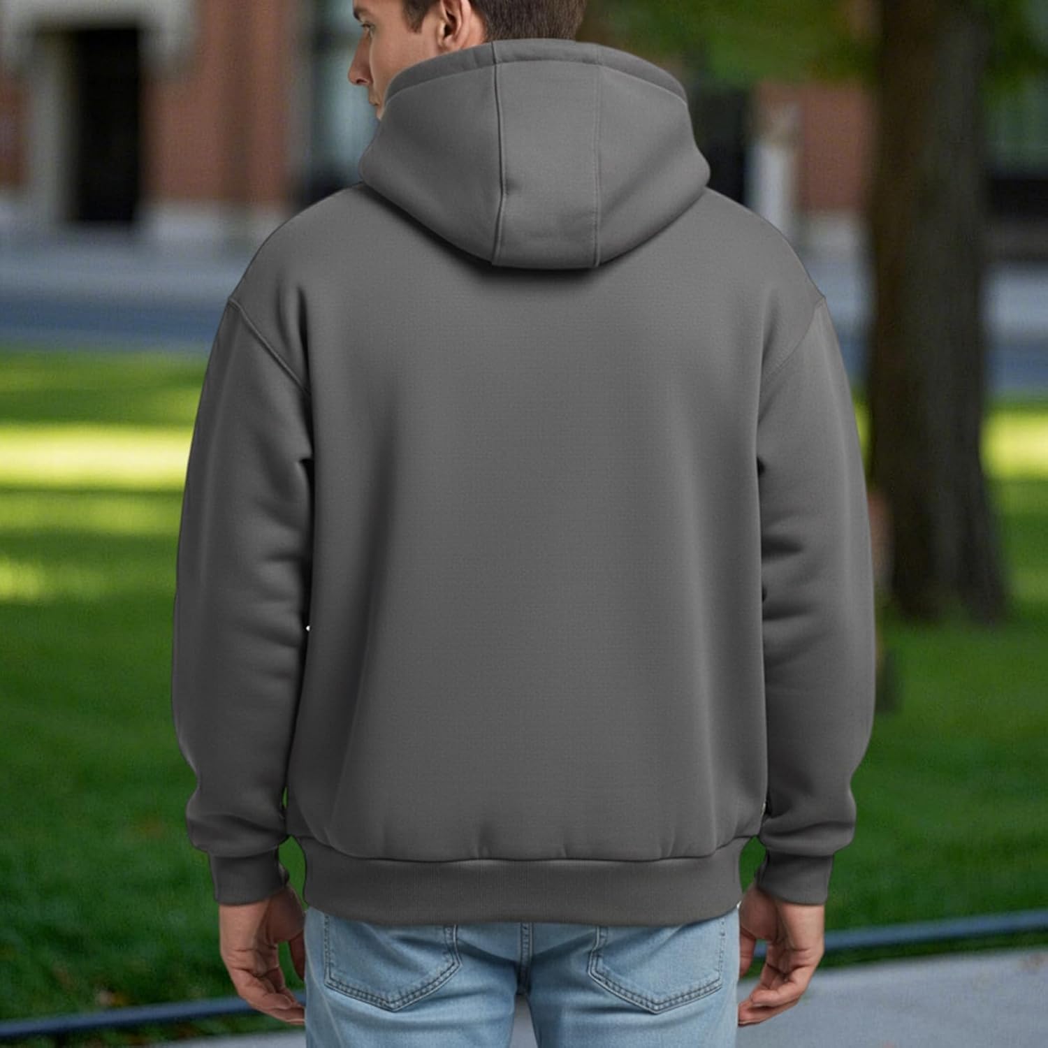 Airplane Hoodie Built-In Inflatable Neck Pillow Casual Zip Up Hoodies Oversized Sweatshirt For Long Flights