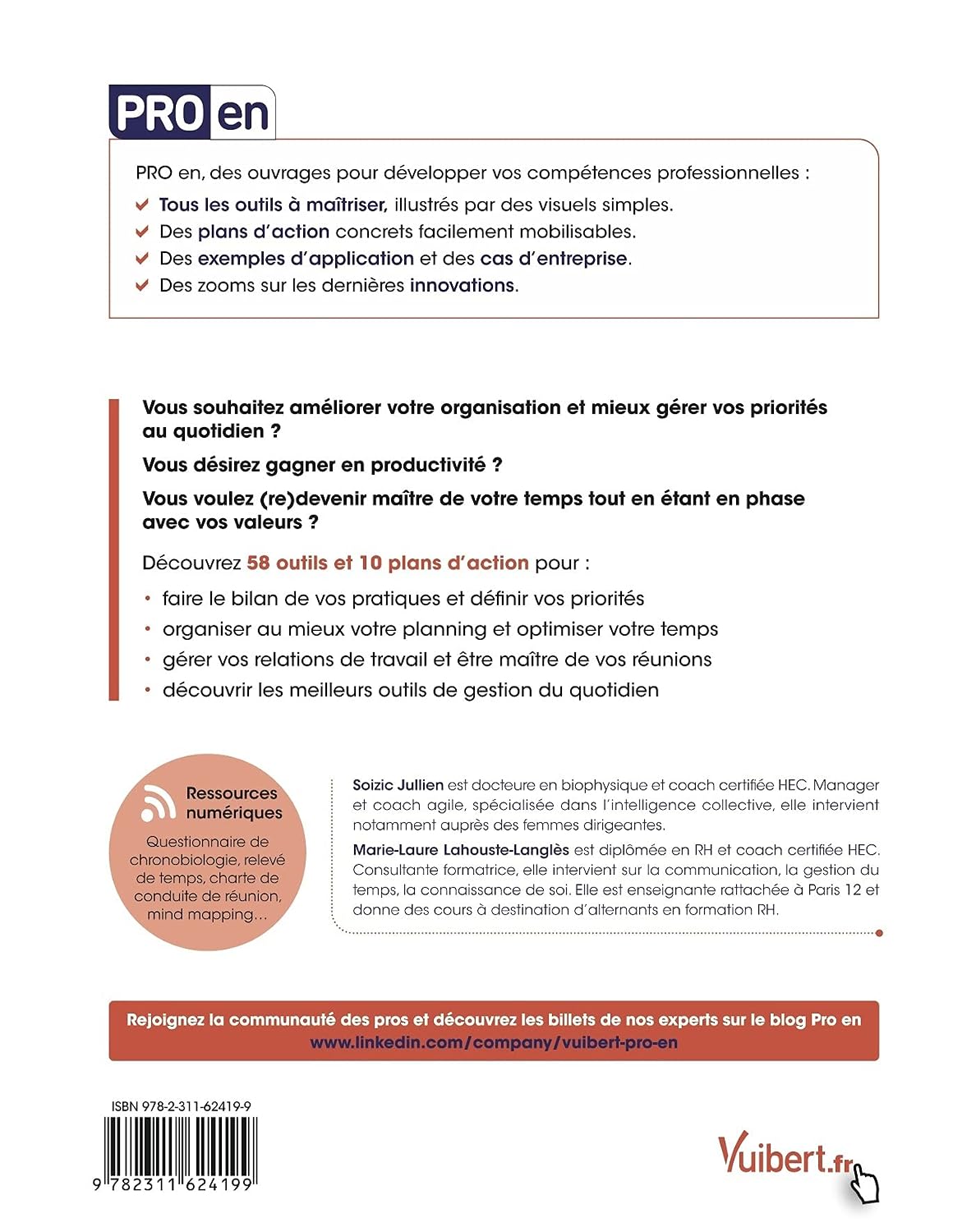 Pro en Gestion du temps: 58 outils et 10 plans d'action      Paperback – September 15, 2020