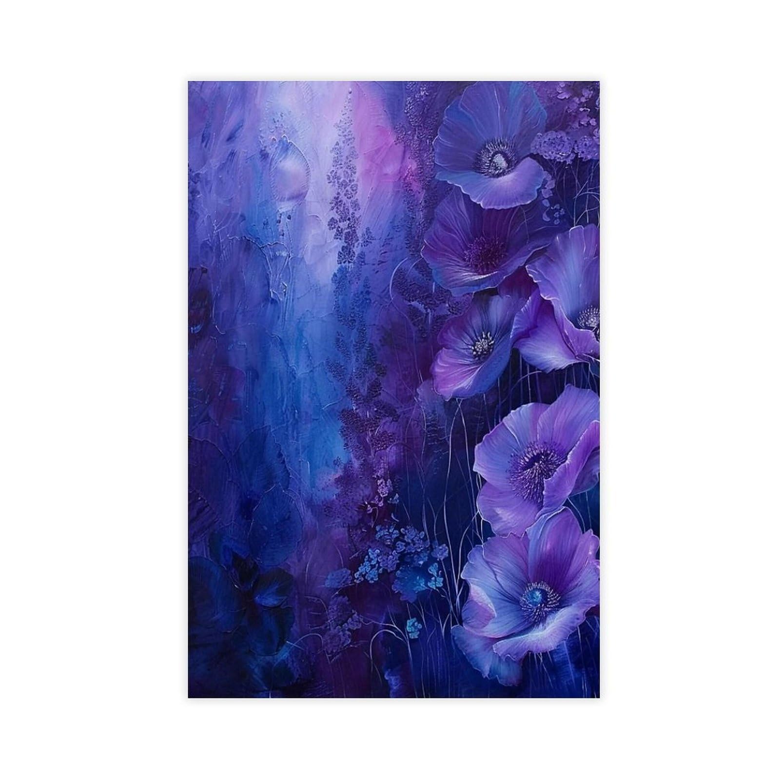 Bareronor Abstract Purple Poster Canvas Poster Bedroom Decor Landscape Office Room Decor Gift 20" L X 30" W