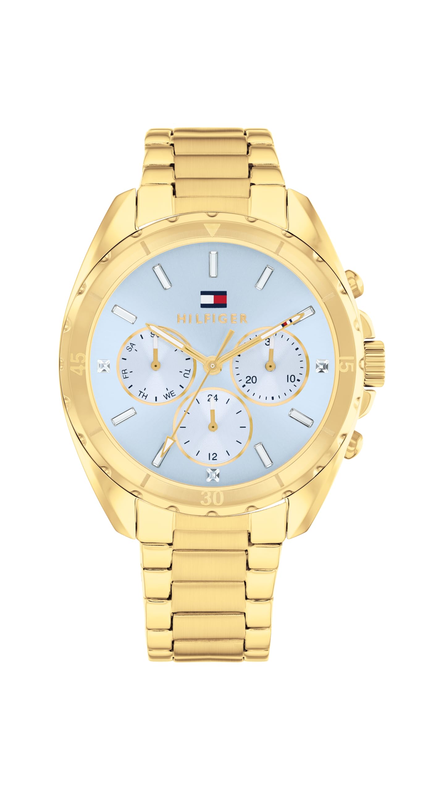 Tommy Hilfiger Analogue Multifunction Quartz Watch for Women with Stainless Steel Bracelets