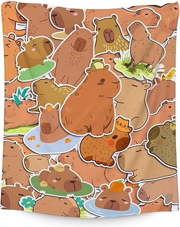 Blanket Gifts - 60"x80" Cute Throw for Boys, Girls - Brown Soft Fuzzy Blankets for Bed, Couch & Living Room