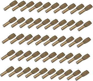 KOMBIUDA 50pcs Active Shelf Support Metal Shelf Heavy Duty Bookshelf Gold Book Shelf Cabinet Shelf Bookshelf Shelf Heavy Duty Shelf Cabinet Support Shelf Fixing Peg Shelf Bracket Iron Nail
