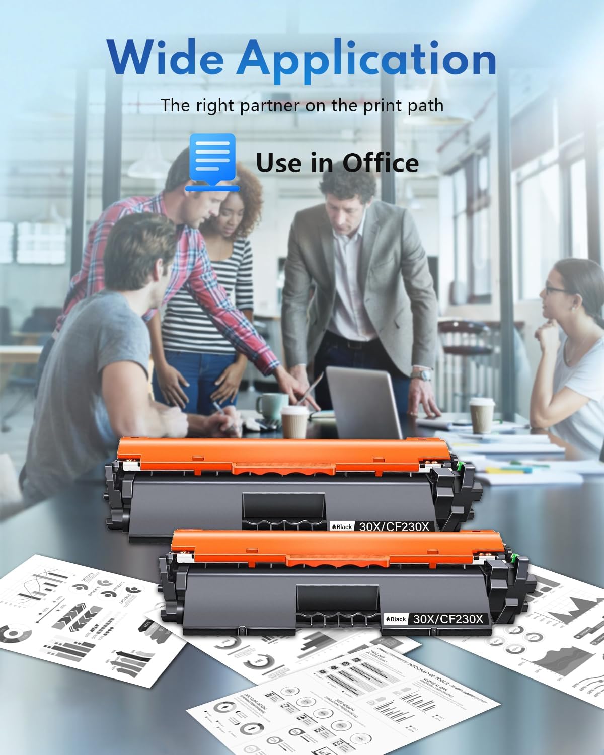 30X Black Toner Cartridges High Yield 2-Pack Compatible 30X Black Toner Replacement for HP 30X 30A CF230X CF230A Toner Cartridges for Laser Pro M203dn M203dw Pro MFP M227fdn M227fdw M227sdn Printer