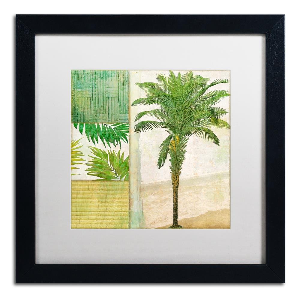 Paradise I by Color Bakery, White Matte, Black Frame 16x16-Inch