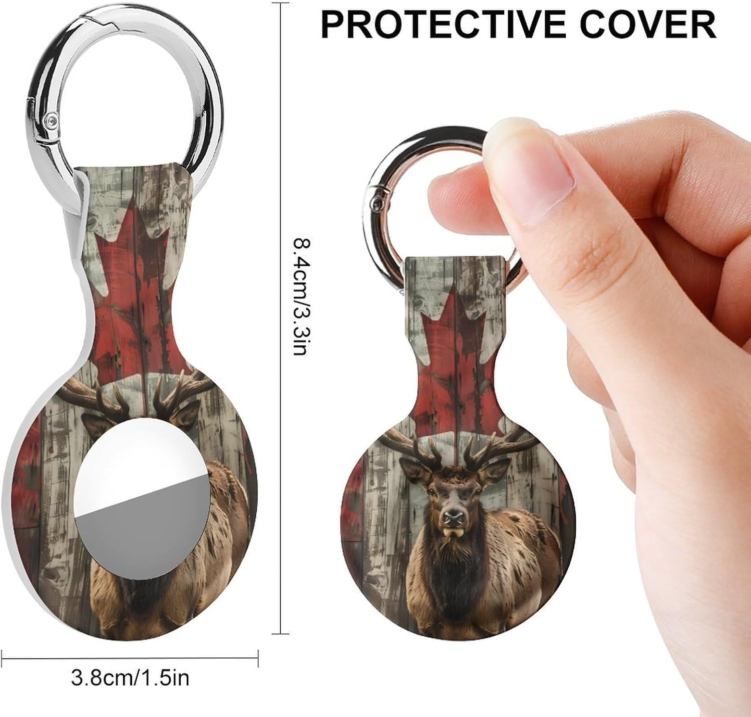 Elk in Front of Canadian Flag Protective Case Shockproof Cover 1PCS image 2