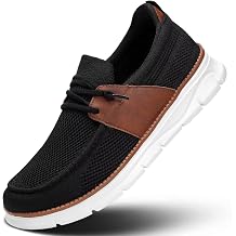 Mens Casual Slip in Boat Shoes Fashion Lightweight Slip On Loafers Walking Beach Sneakers Work Mesh Oxfords Soft Sole