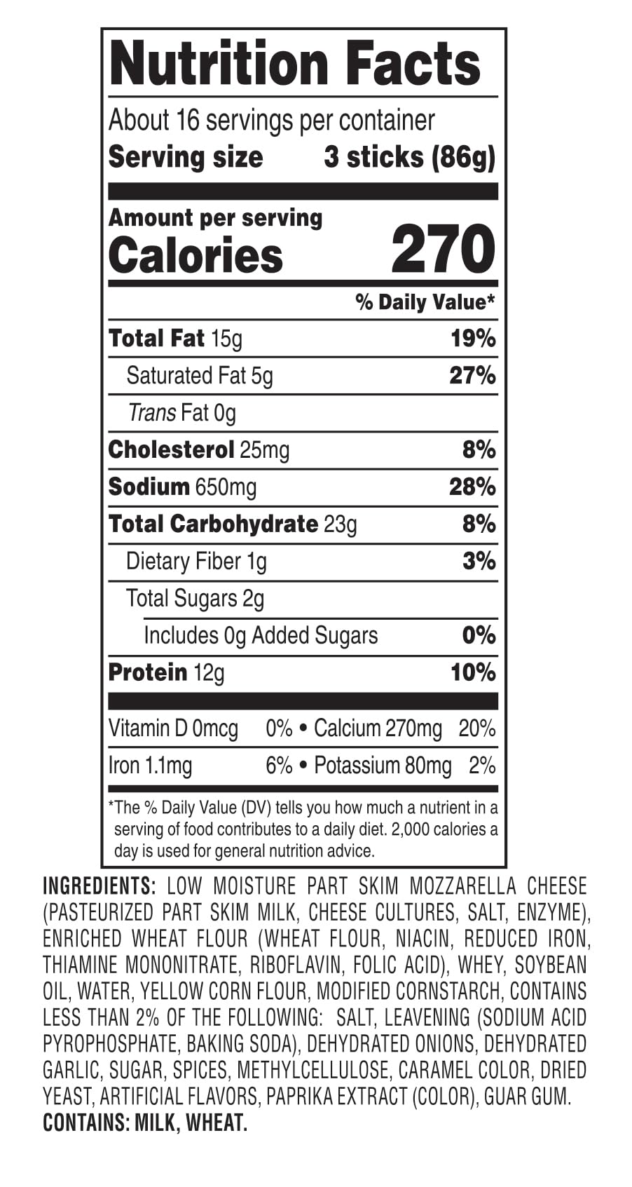 Farm Rich Mozzarella Cheese Sticks - Frozen Appetizers for Parties Breaded Cheese Stick 48 oz Pack - Farm — view 2