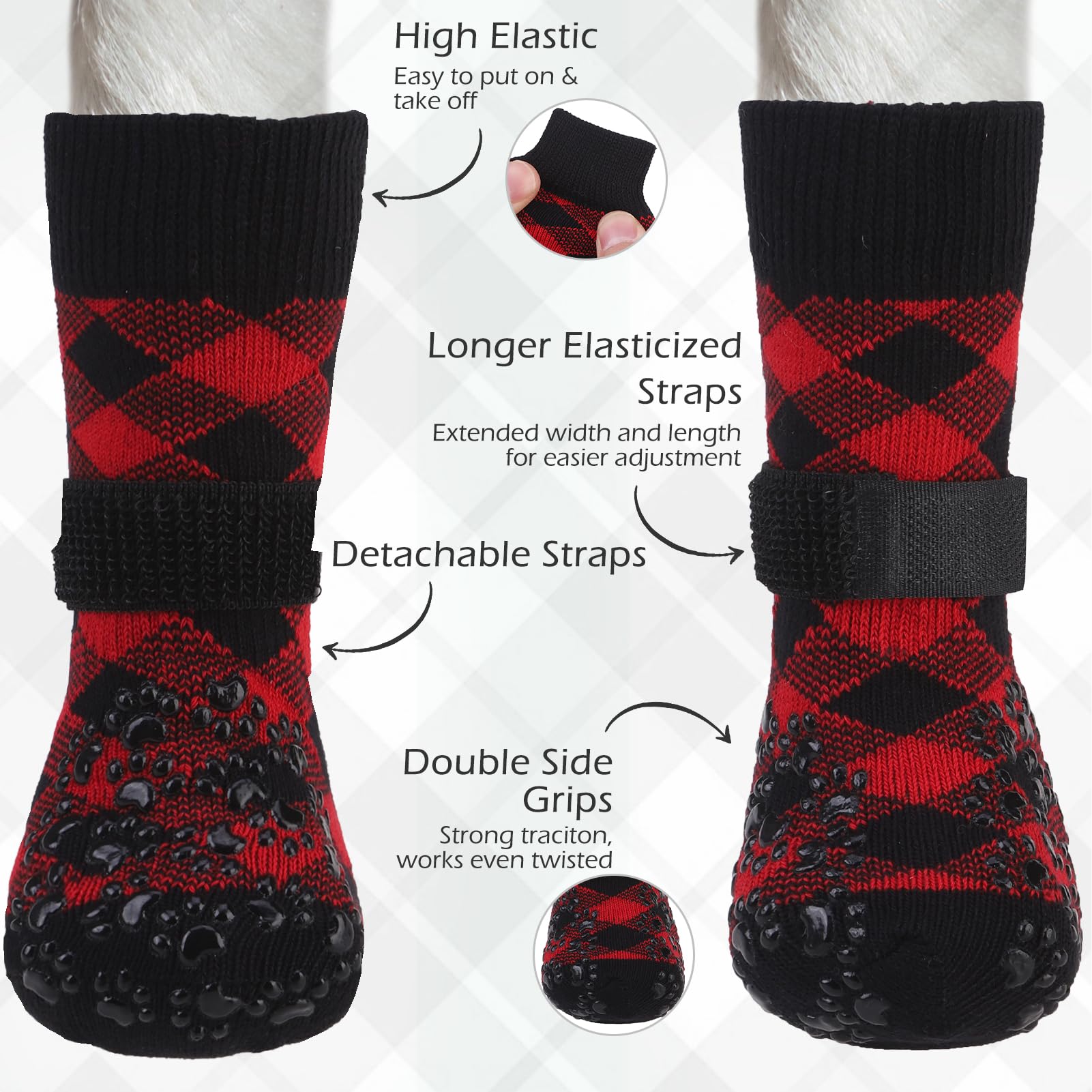 EXPAWLORER Dog Socks to Prevent Licking Paws - Image 3