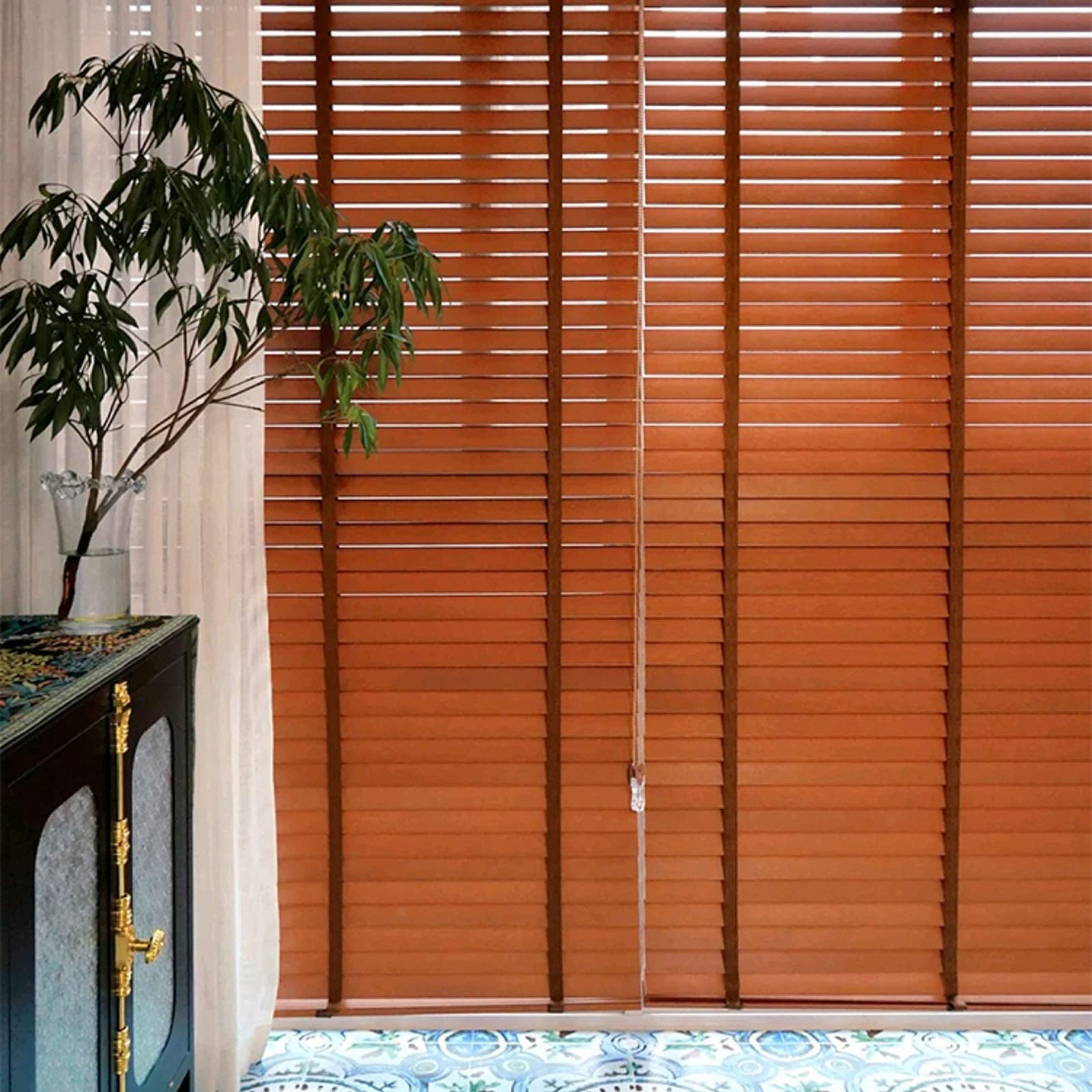 Amazon.com: KGUDYS Wooden Venetian Blinds for Windows, Foldable