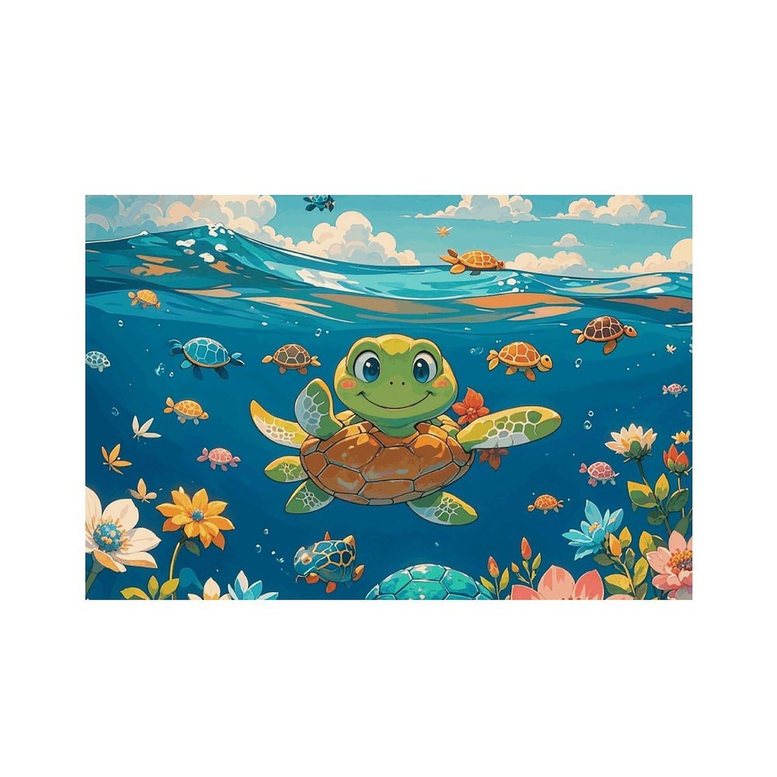 Turtle Place Mat for Restaurant, Portable Table Mat for Kitchen, Anti-Slip Placemats for Home, Fashionable Place Mats for Wedding, Party, Hotels, Apartments 30x45cm