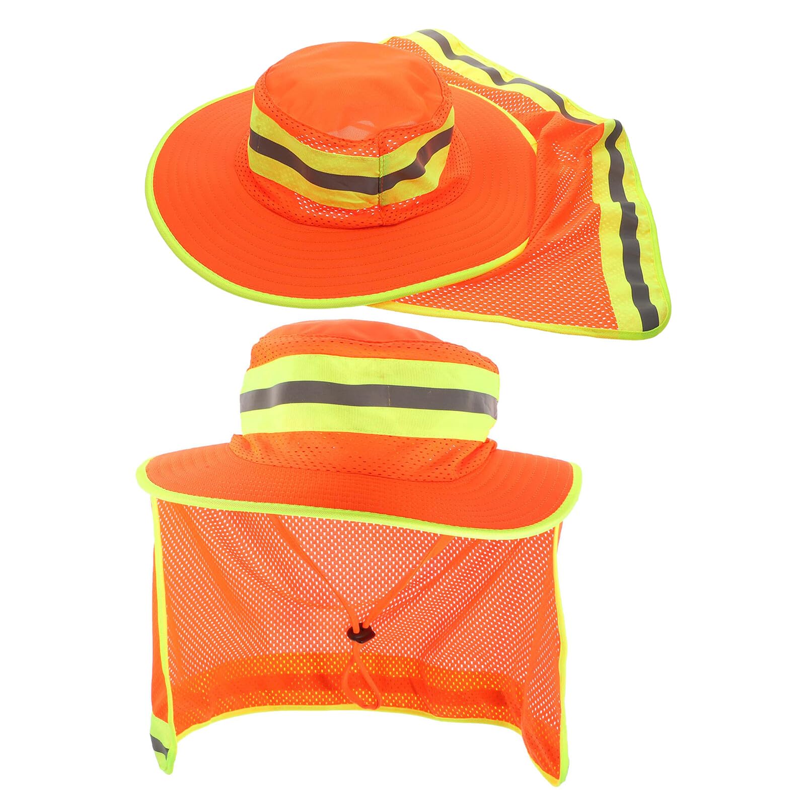 Sombrero de Pesca de ala Ancha 2 Piezas Naranja Unisex