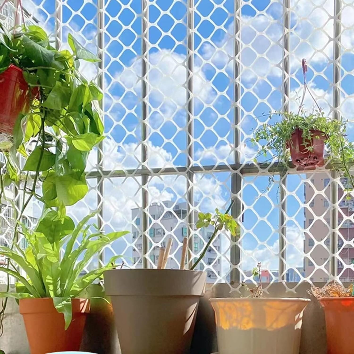 Clôture hexagonale en plastique pour protéger le balcon et les volailles