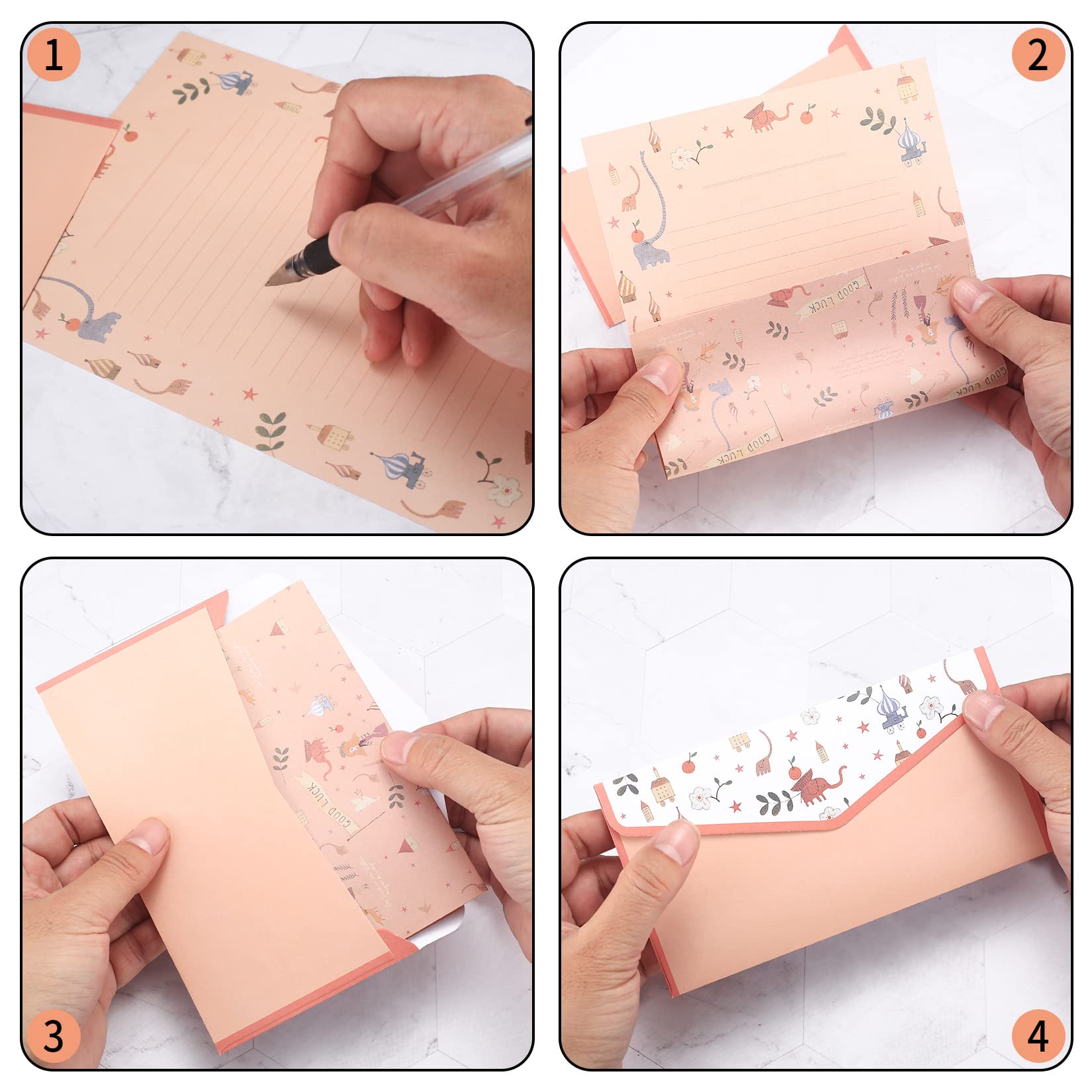 Writing Paper and Envelopes Set, Lined Stationery Letter Writing Paper Set, Including 36 Pcs A5 Stationary Letter - Image 3