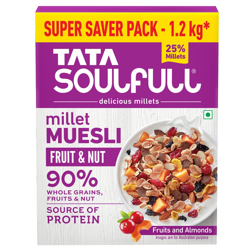 Tata Soulfull Millet Muesli Fruit & Nut With 25 Crunchy Millets