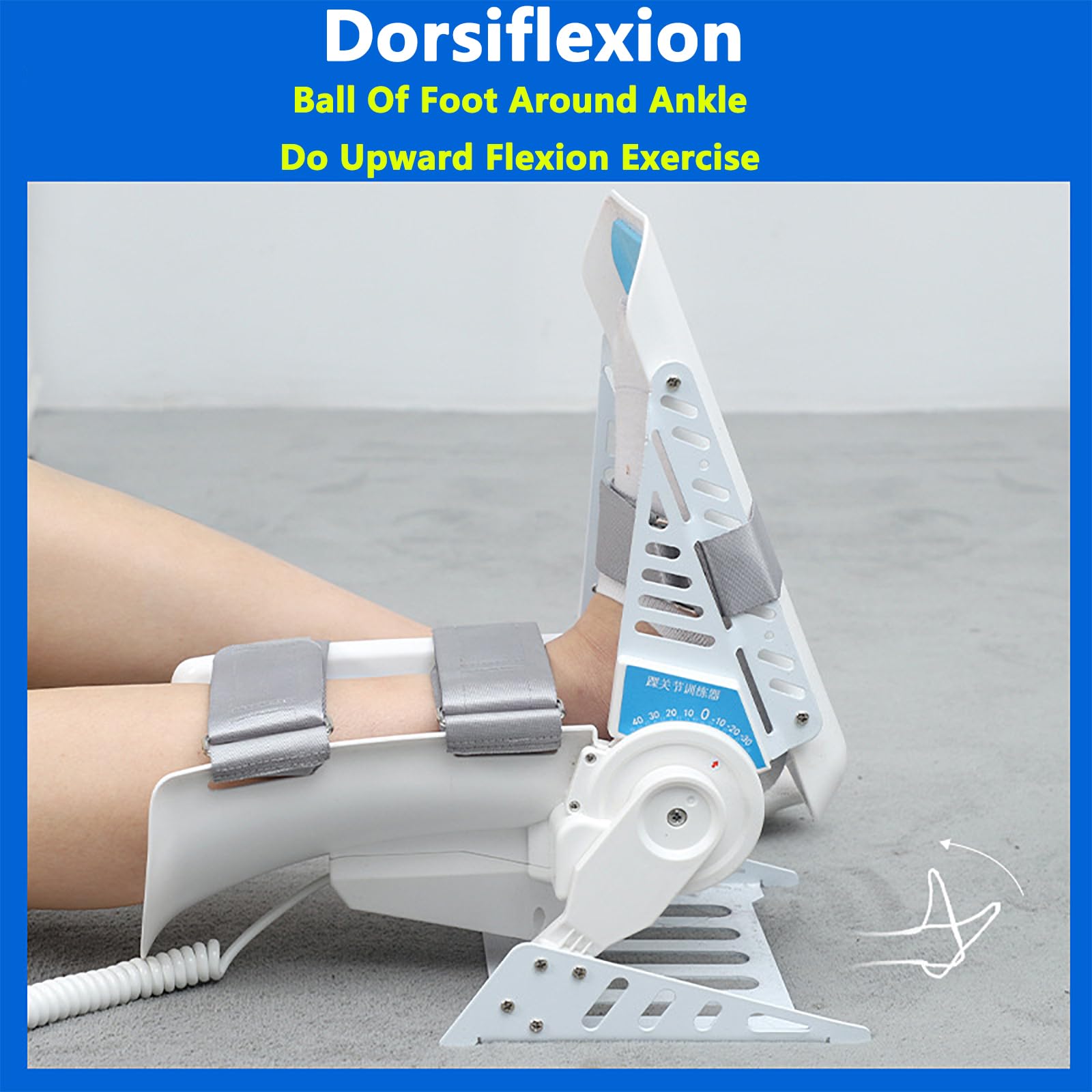 Inmovilizador Tobillo-Pie,EntrenadorRehabilitación Tobillo Manual/eléctricoconpatronesflexión Plantar Y Dorsiflexión,ángulo Ajustable-30~40° Y 3velocidades,visualización Datos,paradislocación