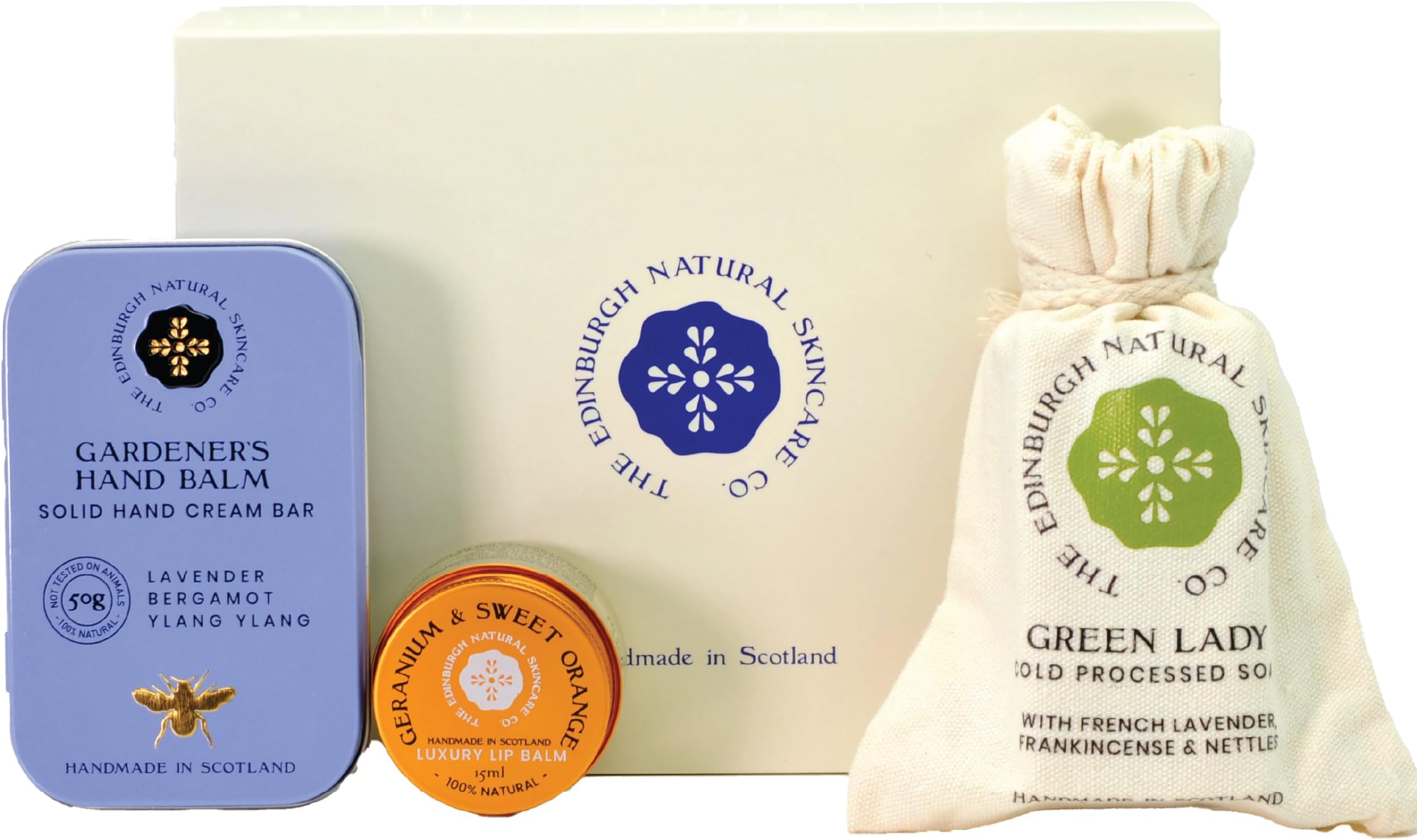 Luxury Skincare Gift Set | Gardenerโs Hand Cream Bar, Porridge & Honey Soap & Lip Balm | 100% Natural & Handmade in Scotland | Nourishing Gifts for Women & Men | Ideal for Birthdays & Self-Care